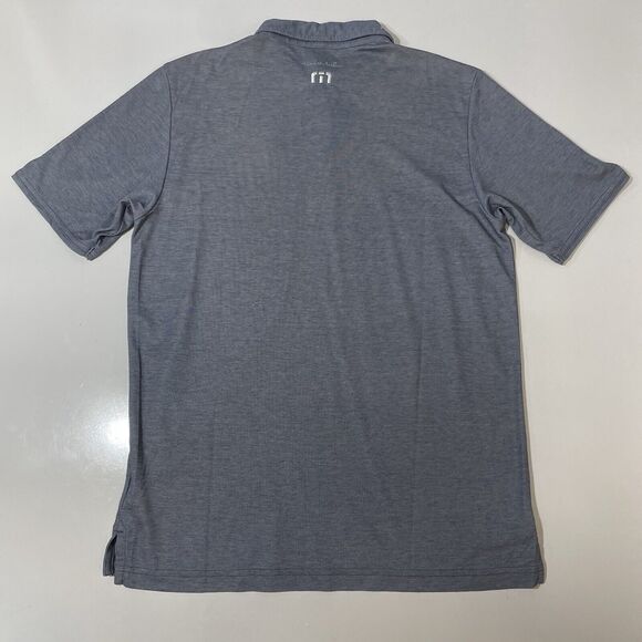 Travis Mathew Men’s Polo Shirt Blue Gray Golf Tour Embroidered Med - Picture 6 of 6